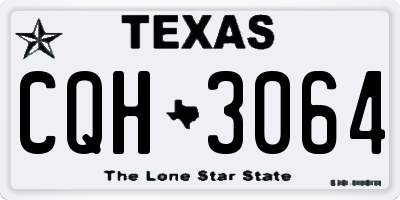 TX license plate CQH3064