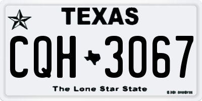 TX license plate CQH3067