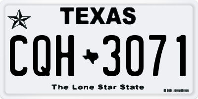 TX license plate CQH3071