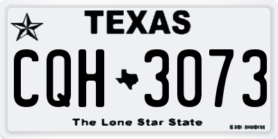 TX license plate CQH3073