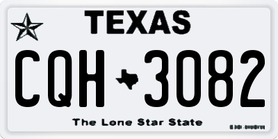 TX license plate CQH3082