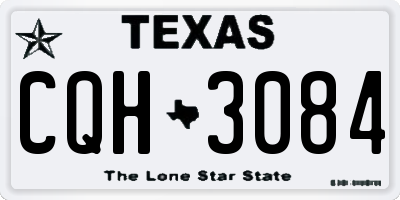 TX license plate CQH3084