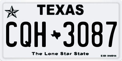 TX license plate CQH3087