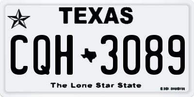 TX license plate CQH3089