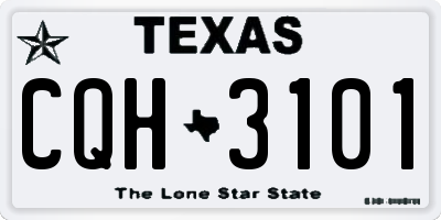 TX license plate CQH3101