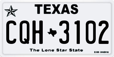 TX license plate CQH3102