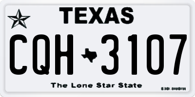 TX license plate CQH3107