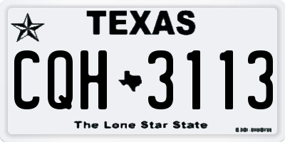 TX license plate CQH3113