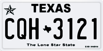 TX license plate CQH3121