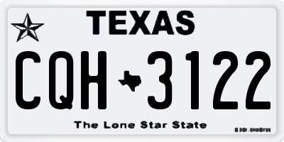 TX license plate CQH3122