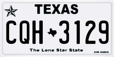 TX license plate CQH3129