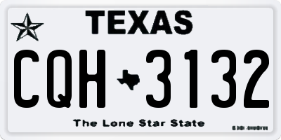 TX license plate CQH3132