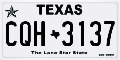 TX license plate CQH3137