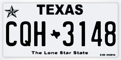 TX license plate CQH3148
