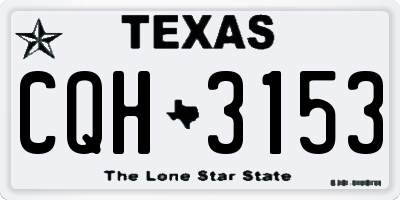 TX license plate CQH3153