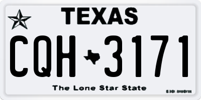 TX license plate CQH3171
