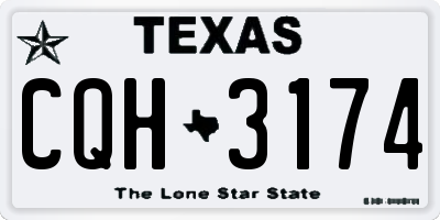 TX license plate CQH3174