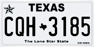 TX license plate CQH3185