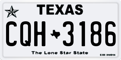 TX license plate CQH3186