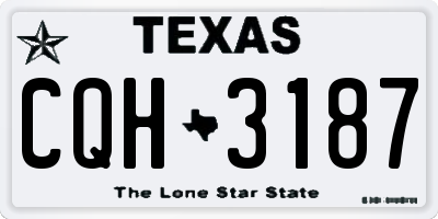 TX license plate CQH3187
