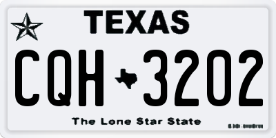 TX license plate CQH3202