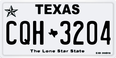 TX license plate CQH3204