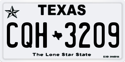 TX license plate CQH3209