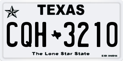 TX license plate CQH3210