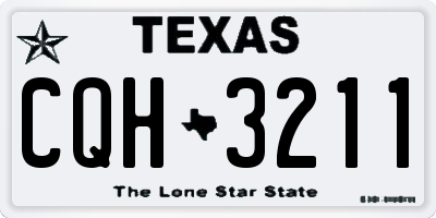 TX license plate CQH3211