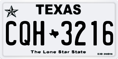TX license plate CQH3216