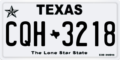 TX license plate CQH3218