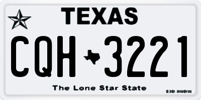 TX license plate CQH3221