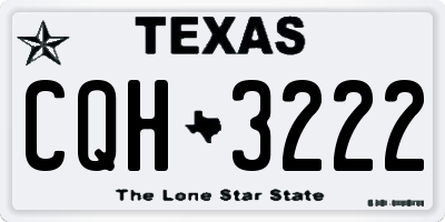 TX license plate CQH3222