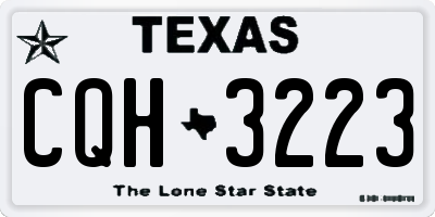 TX license plate CQH3223