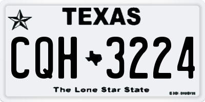 TX license plate CQH3224