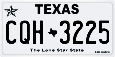 TX license plate CQH3225