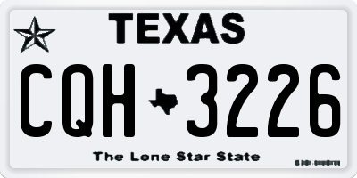 TX license plate CQH3226