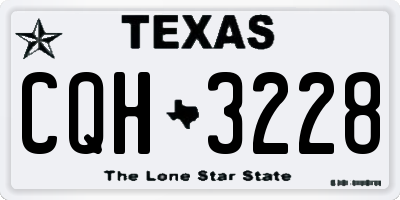 TX license plate CQH3228
