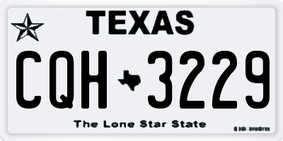 TX license plate CQH3229