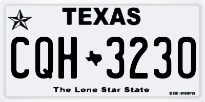 TX license plate CQH3230