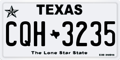 TX license plate CQH3235