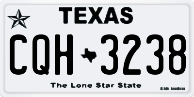 TX license plate CQH3238