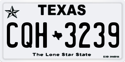 TX license plate CQH3239