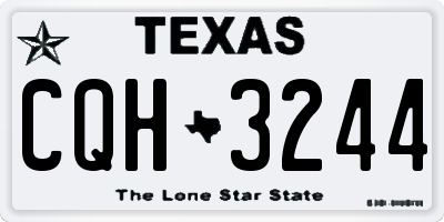 TX license plate CQH3244