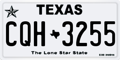 TX license plate CQH3255
