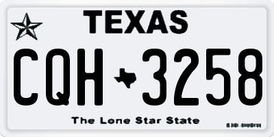 TX license plate CQH3258