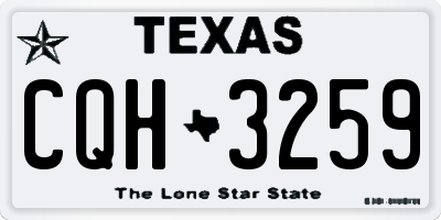 TX license plate CQH3259