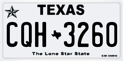 TX license plate CQH3260