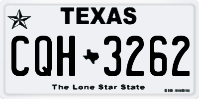 TX license plate CQH3262