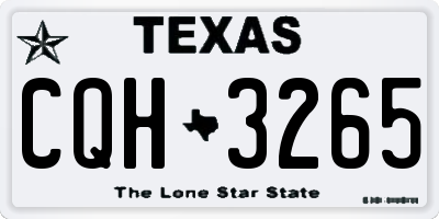 TX license plate CQH3265